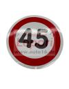 45 km/h-Schild - Aufkleber klein